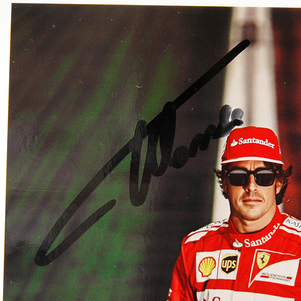 Scuderia Ferrari 2014 Drivers Card-F.Alonso Signed-