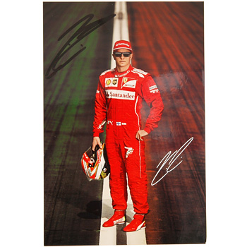Scuderia Ferrari 2014 Drivers Card-Raikkonenn Signed-