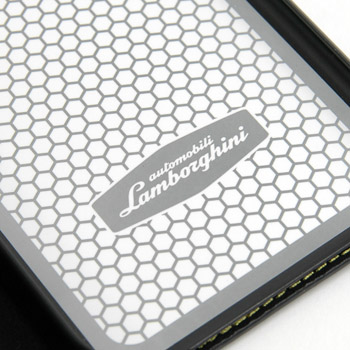 Lamborghini iPhone6/6s bool leather case(black/white)