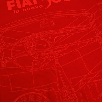 FIAT 500 T-Shirts(Red)