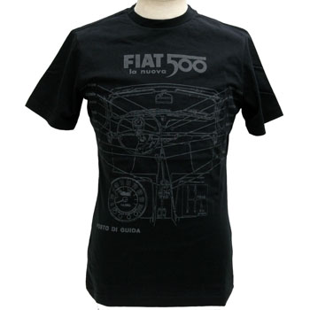 FIAT純正500Tシャツ(ブラック)