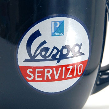 Vespa Official Cup & Saucer Set-SERVIZIO-