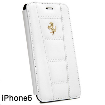 Ferrari½ãÀµ iPhone6/6s¥ì¥¶¡¼¥Ö¥Ã¥¯¥¿¥¤¥×¥±¡¼¥¹-¥Û¥ï¥¤¥È-