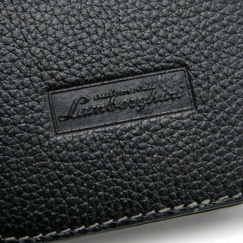 Lamborghini iPhone6/6s Book Type Leather Case(Black/Black Stripe)