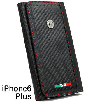 Alfa Romeo iPhone6/6s Plus Wallet Pouch (Carbon Look/Black)