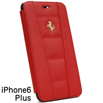 Ferrari½ãÀµ iPhone6/6s Plus¥Ö¥Ã¥¯¥¿¥¤¥×¥±¡¼¥¹-¥ì¥Ã¥É-