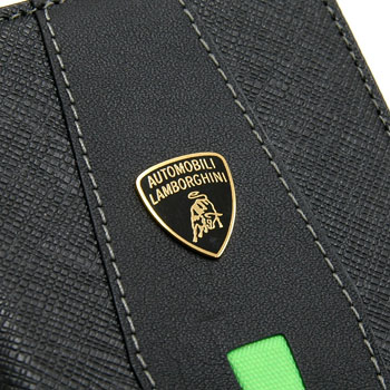 Lamborghini iPhone6/6s plus Book Type Leather Case(Magnet/Black/Green)