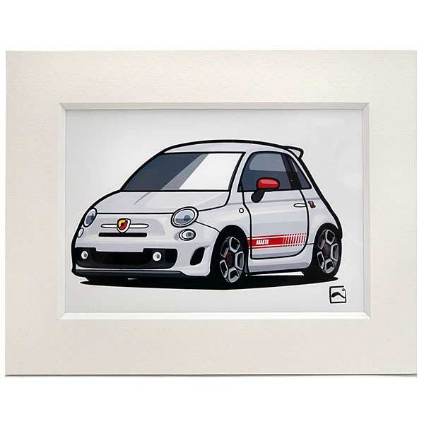 ABARTH 500スモールイラストレーション(ホワイト) by 林部研一