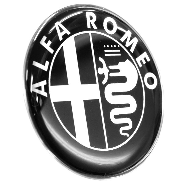 Alfa Romeo 3D emblem sticker monochrome 40mm