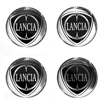 LANCIA Newエンブレム3Dステッカー(ブラック/21mm/4枚セット)