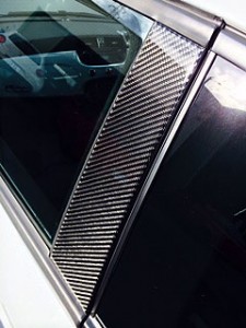 ABARTH 500 Real Carbon B-piller Plate by THREE HUNDRED