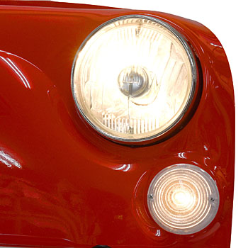 FIAT初代500フロントパネルオブジェ(ライト点灯)
