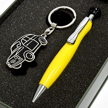 FIAT 500 Ball-Point Pen&Keyring Set