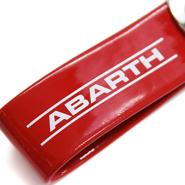 ABARTH Strap Shaped Keyring-Red Band-