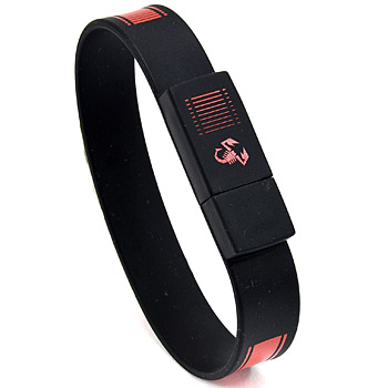 ABARTH Silicon Band USB Memori/Black(8GB)