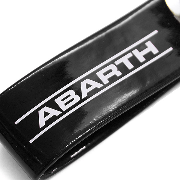ABARTH Strap Shaped Keyring/Black Band
