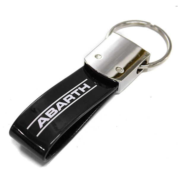 ABARTH Strap Shaped Keyring/Black Band