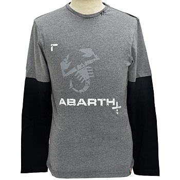 ABARTH Long Sleeves T-Shirts-Logo/Grey-