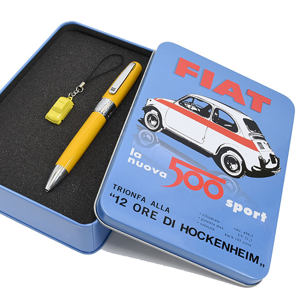 FIAT 500 Ball-Point Pen&Strap Set(Yellow)