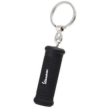 Vespa Official Handle Grip Shaped LED Keyring(Black)