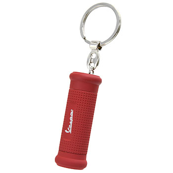 Vespa Official Handle Grip Shaped LED Light Keyring(Red)