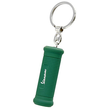 Vespa Official Handle Grip Shaped LED Light Keyring(Green)