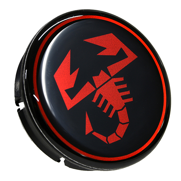 ABARTH Wheel Centre Cap(Black Base/Red Scorpione/48mm)<br><font size=-1 color=red>06/05到着</font>