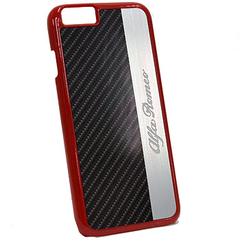 Alfa Romeo純正iPhone6/6s背面ケース(カーボンルック/アルミ/レッド)
