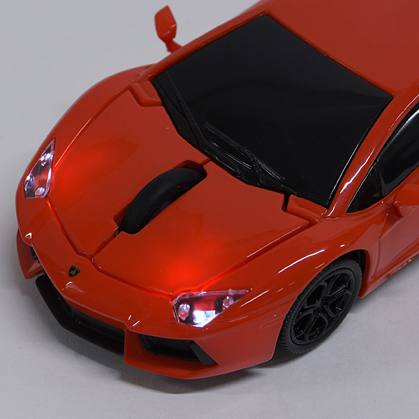 Lamborghini純正Aventadorワイヤレスマウス(オレンジ)