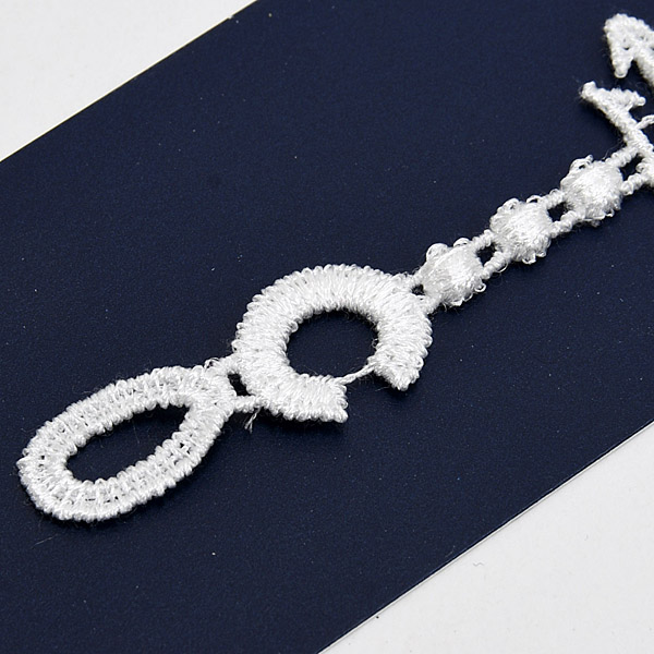 MASERATI TRIDENTE Lace Bracelet by Cruciani (White)