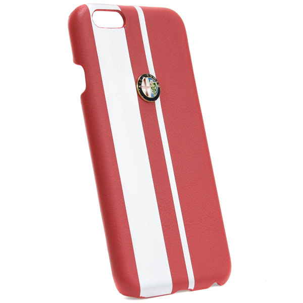 Alfa Romeo純正iPhone6/6s背面ケース(レッド/シルバーストライプ)