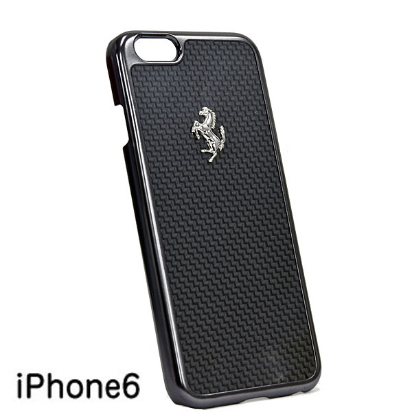 Ferrari½ãÀµ iPhone6/6s ¥ê¥¢¥ë¥«¡¼¥Ü¥óÇØÌÌ¥±¡¼¥¹(¥Ö¥é¥Ã¥¯)
