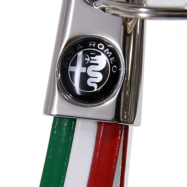 Alfa Romeo Tricolor Keyring(New Monotone Emblem/Slim)