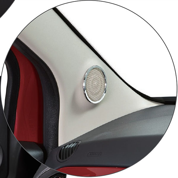 FIAT 500 Speaker Chrome Trim(Upper)<br><font size=-1 color=red>11/17到着</font>