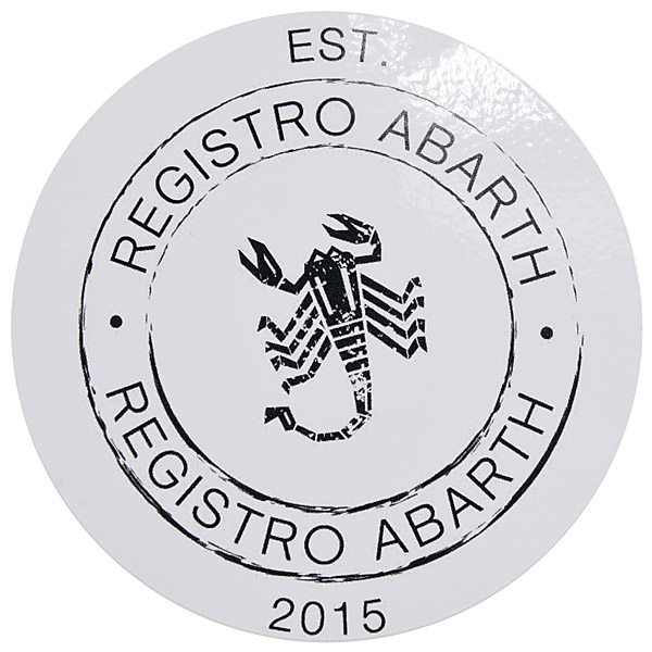 REGISTRO ABARTHステッカー(ホワイト)