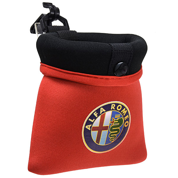 Alfa Romeo Small Pocket with Hook (Red / Color Emblem)