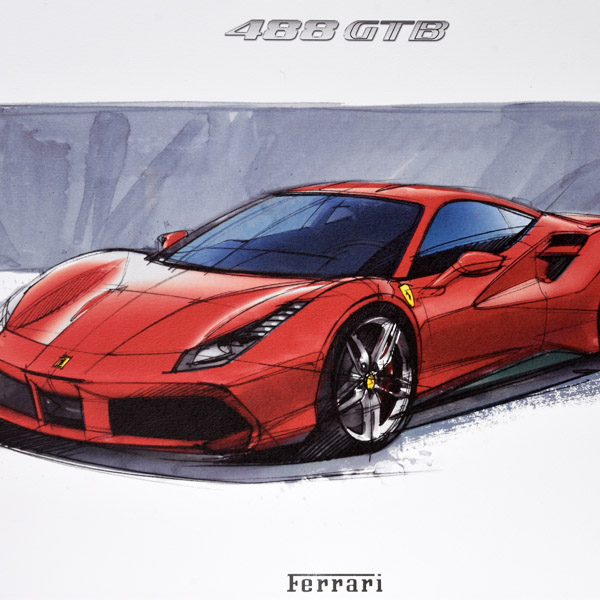 Ferrari 488GTB Press Illustration