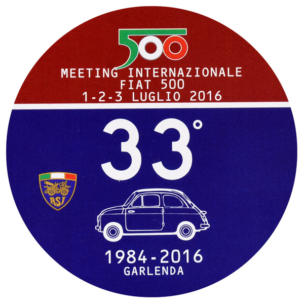 FIAT 500 CLUB ITALIA 33th Meeting Sticker