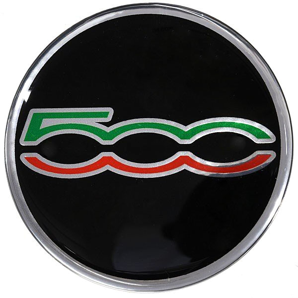 FIAT 500 Round Shaped 3D Sticker(75mm)