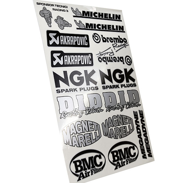 Sponsors Stickers Set(Black & Silver)
