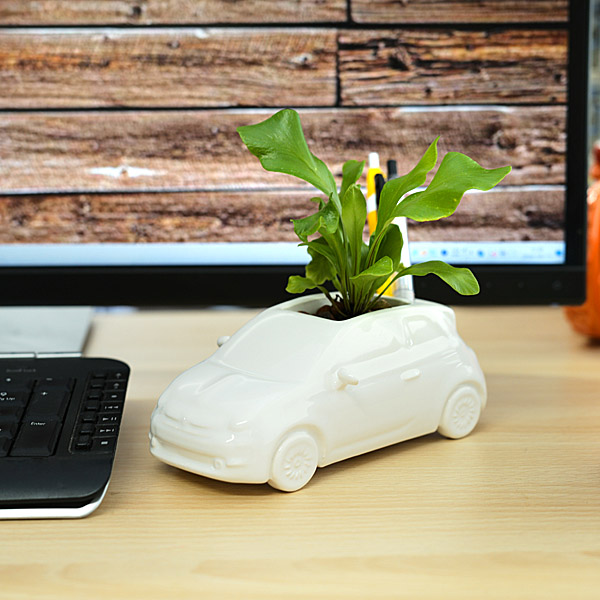 FIAT 500 Shaped Ceramic Planter