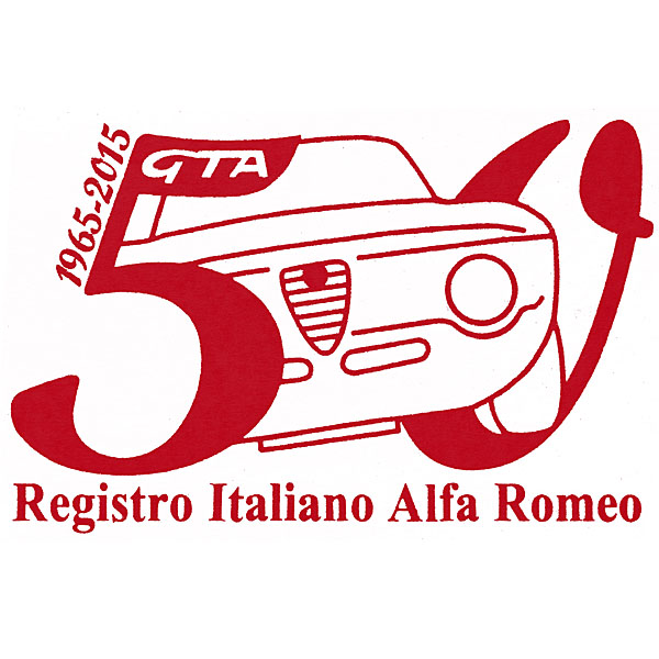 Alfa Romeo Giulia GTA 50 anni Memorial Sticker(Red) by RIA(Registro Italiano Alfa Romeo)
