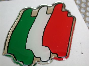 Italian Flag 3D Sticker(Brush B)