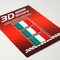 Italian Flag 3D Sticker Set(35mm/3PCS)