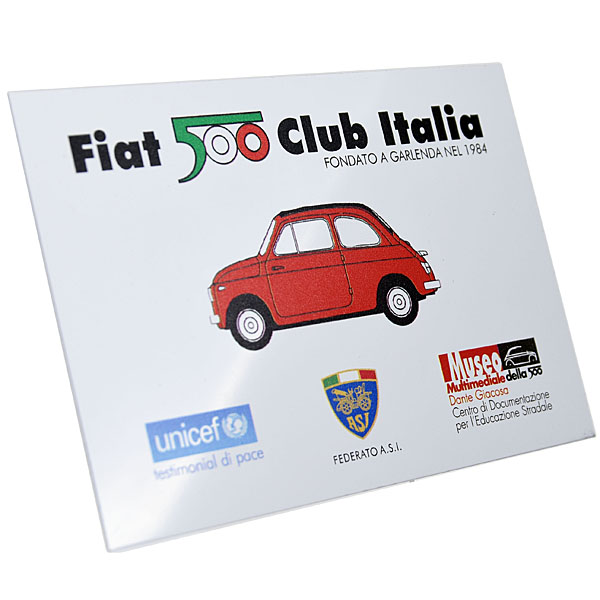 FIAT 500 CLUB ITALIA Metal Plate