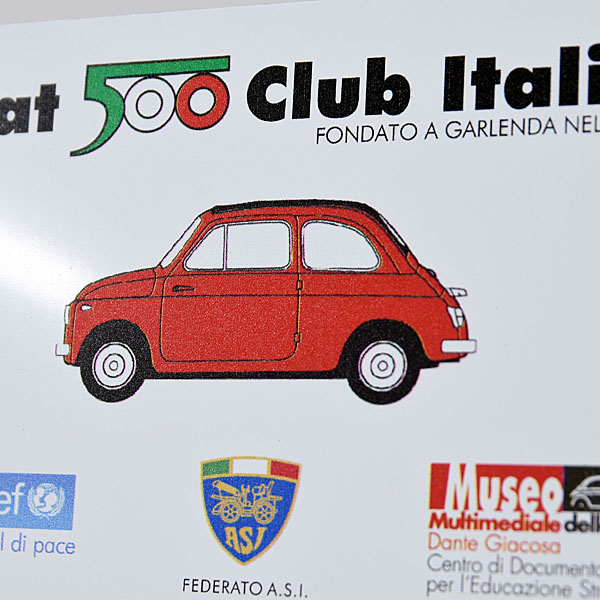 FIAT 500 CLUB ITALIA Metal Plate