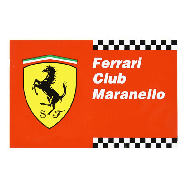 Ferrari Club Maranelloステッカー(裏貼りタイプ 90mm×58mm)