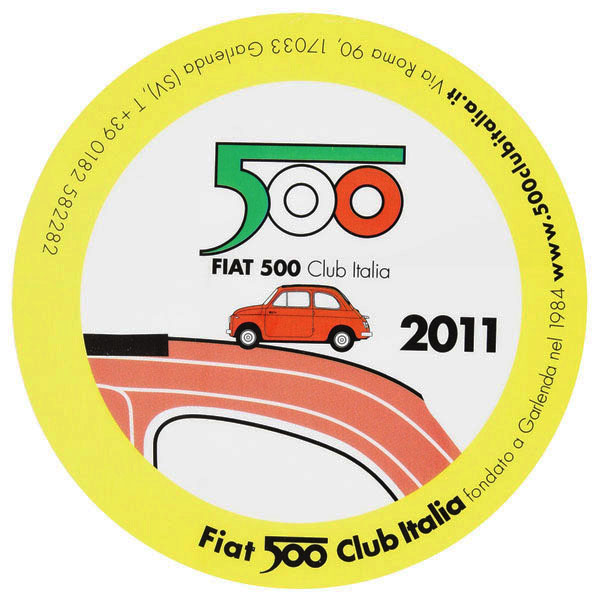 FIAT 500 CLUB ITALIA 2011ステッカー(裏貼りタイプ)