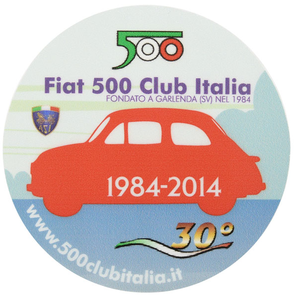 FIAT 500 CLUB ITALIA 2014 Sticker(Reverse Type)<br><font size=-1 color=red>05/25到着</font>