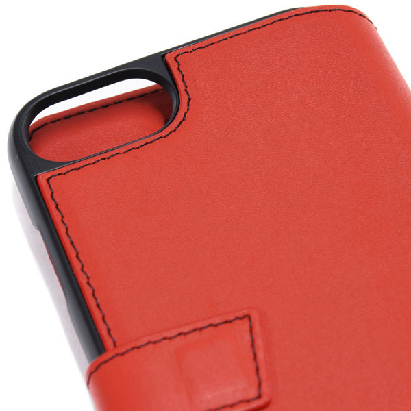 DUCATI iPhone7/6/6s Book Type Leather Case(Black/Red)